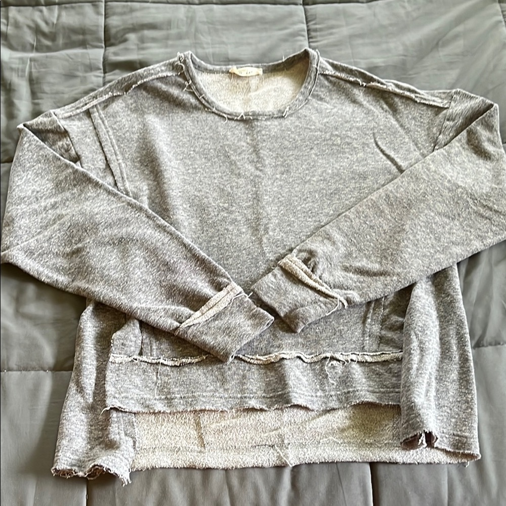 Gray Distressed Sweatshirt